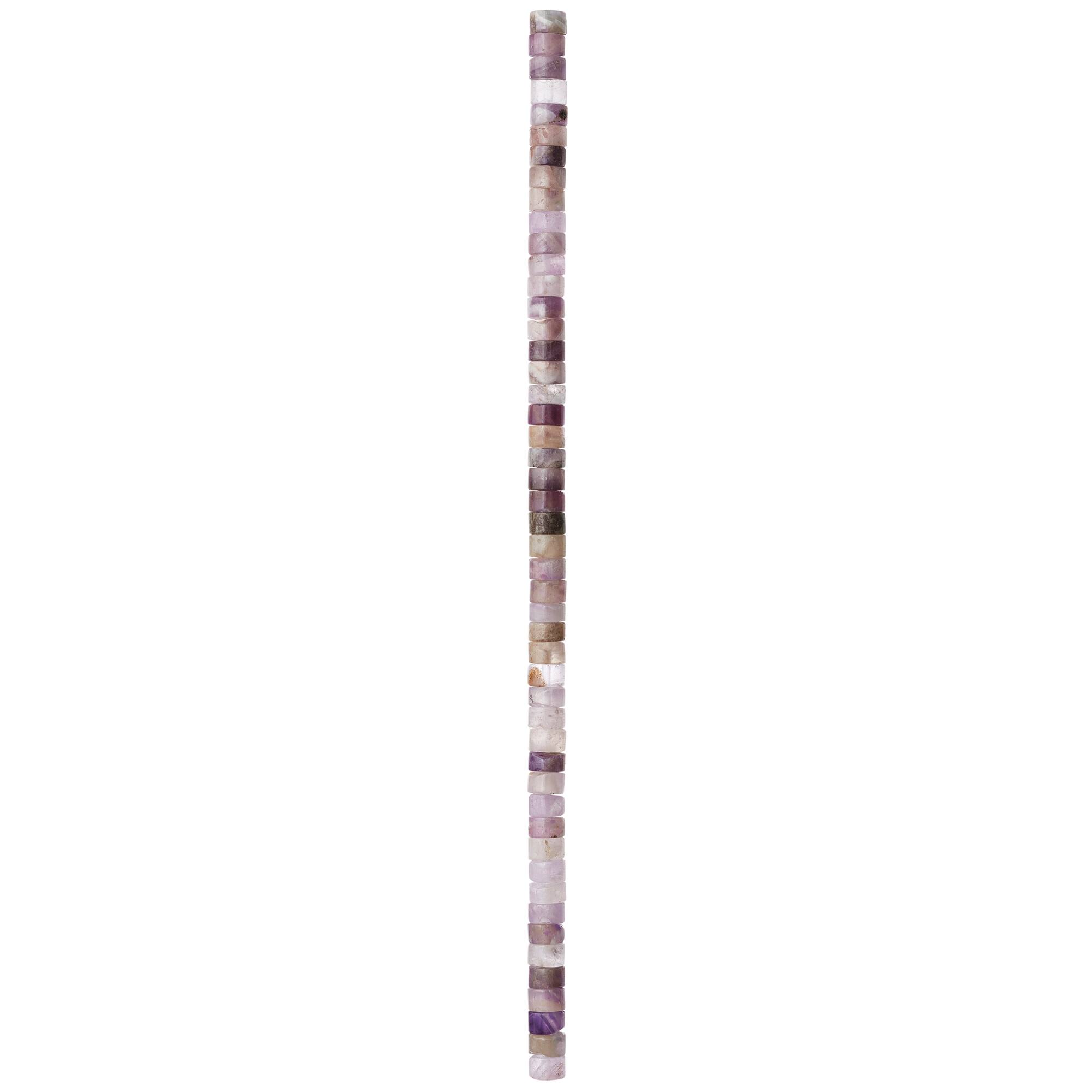 Pink Heishi Amethyst Round Beads by Bead Landing™, 6mm